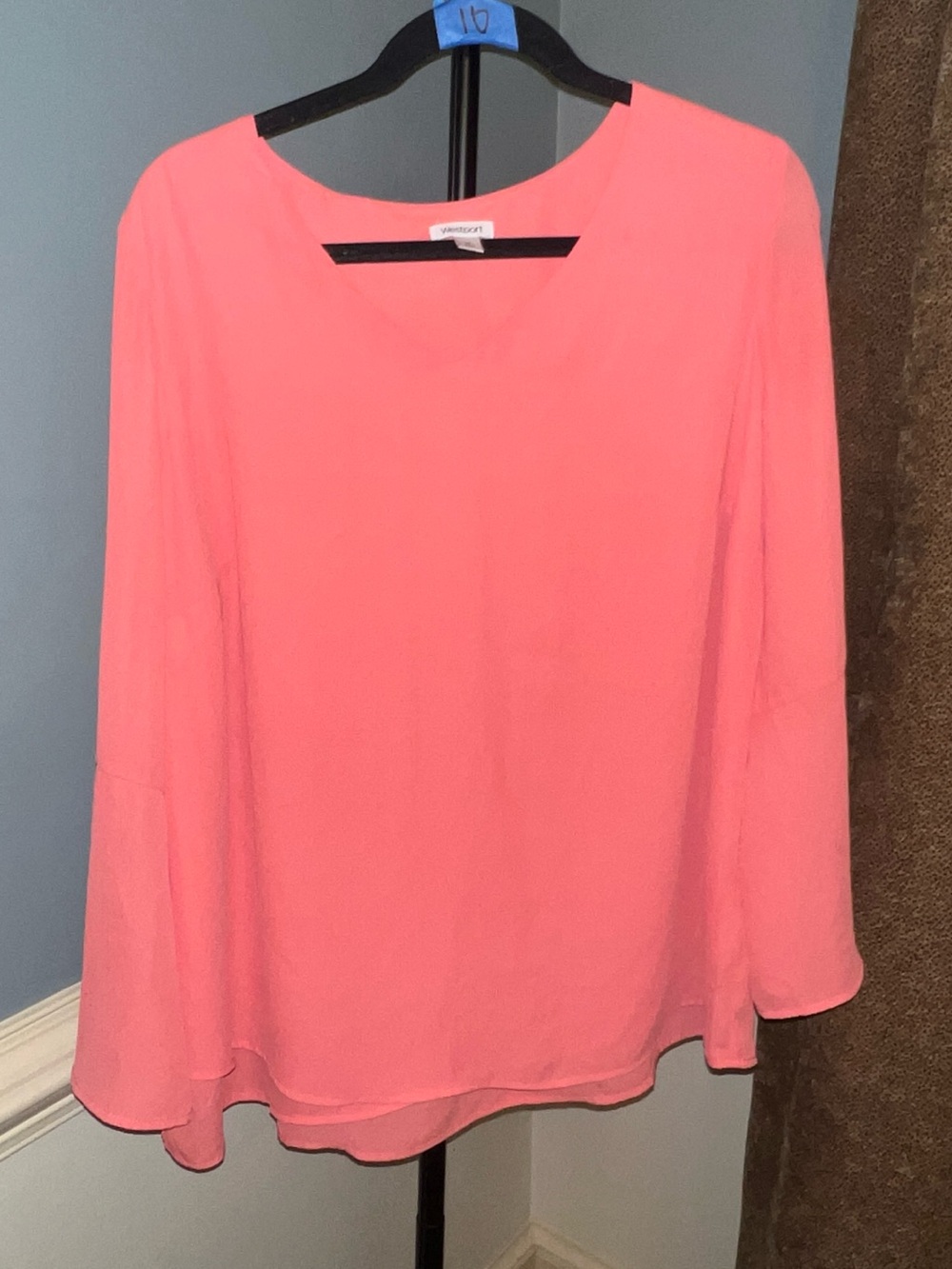 Westport Coral Pink Long-Sleeve Blouse